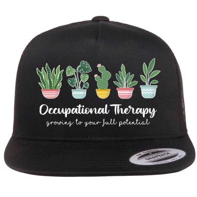 Occupational Therapy Pediatric Therapist Ot Month Cute Plant Great Gift Flatbill Hat