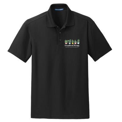 Occupational Therapy Pediatric Therapist Ot Month Cute Plant Great Gift Dry Zone Grid Polo