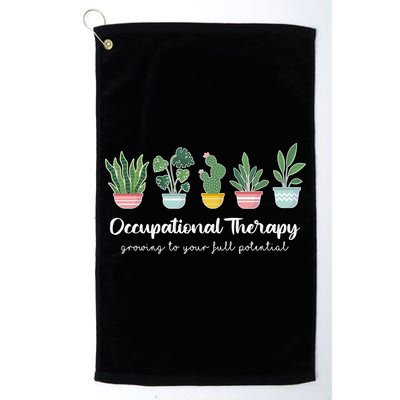 Occupational Therapy Pediatric Therapist Ot Month Cute Plant Great Gift Golf Towel