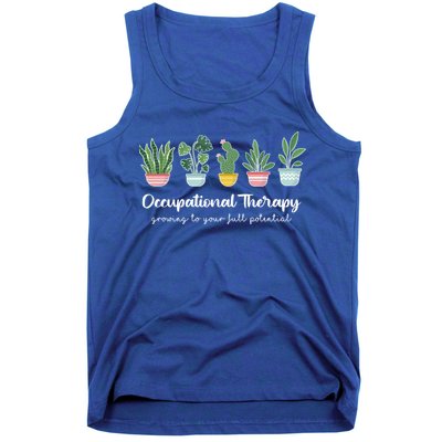 Occupational Therapy Pediatric Therapist Ot Month Cute Plant Great Gift Tank Top