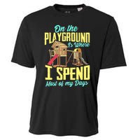 On The Playground Is Where I Spend Most Of My Days Cooling Performance Crew T-Shirt