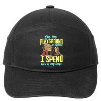 On The Playground Is Where I Spend Most Of My Days 7-Panel Snapback Hat