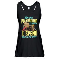 On The Playground Is Where I Spend Most Of My Days Ladies Essential Flowy Tank