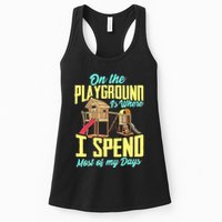 On The Playground Is Where I Spend Most Of My Days Womens Tank Top