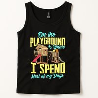 On The Playground Is Where I Spend Most Of My Days Tank Top