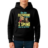 On The Playground Is Where I Spend Most Of My Days Kids Hoodie