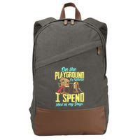 On The Playground Is Where I Spend Most Of My Days Cotton Canvas Backpack