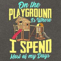 On The Playground Is Where I Spend Most Of My Days Cotton Canvas Backpack