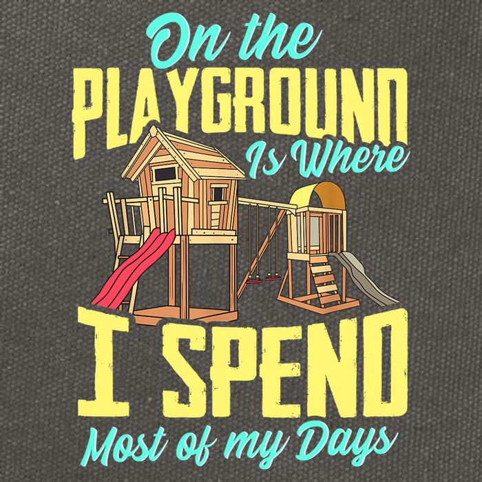 On The Playground Is Where I Spend Most Of My Days Cotton Canvas Backpack