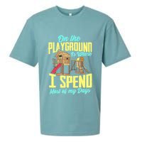 On The Playground Is Where I Spend Most Of My Days Sueded Cloud Jersey T-Shirt