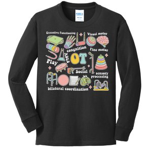 Occupational Therapy Pediatric Therapist OT Month Kids Long Sleeve Shirt