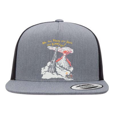 Oh The Places One Does Not Simply Go! Flat Bill Trucker Hat