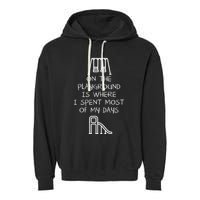 On The Playground Is Where I Spend Most My Days Garment-Dyed Fleece Hoodie