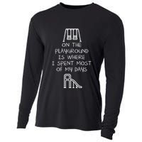 On The Playground Is Where I Spend Most My Days Cooling Performance Long Sleeve Crew