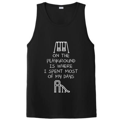 On The Playground Is Where I Spend Most My Days PosiCharge Competitor Tank