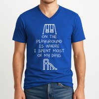 On The Playground Is Where I Spend Most My Days V-Neck T-Shirt