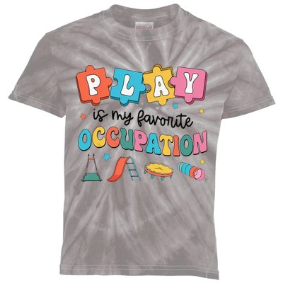 Occupational Therapy Play Is My Favorite Occupation Cool OT Kids Tie-Dye T-Shirt