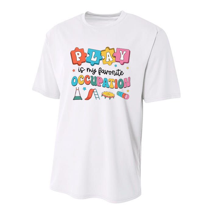 Occupational Therapy Play Is My Favorite Occupation Cool OT Youth Performance Sprint T-Shirt