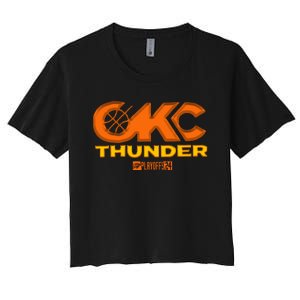 Okc Thunder Playoff 2024 Women's Crop Top Tee