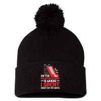 On The Playground Is Where I Spend Most Of My Days School Pom Pom 12in Knit Beanie