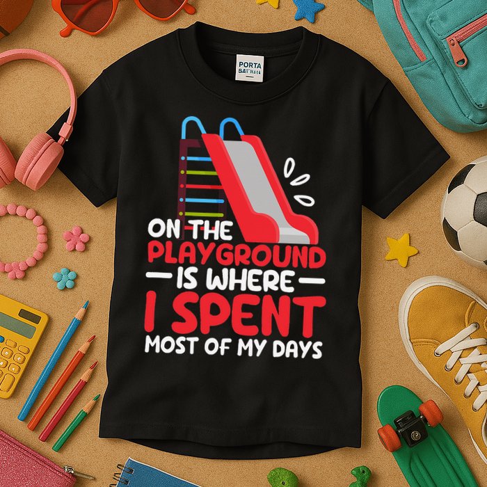 On The Playground Is Where I Spend Most Of My Days School Kids T-Shirt