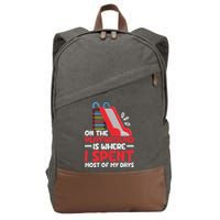 On The Playground Is Where I Spend Most Of My Days School Cotton Canvas Backpack
