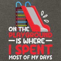 On The Playground Is Where I Spend Most Of My Days School Cotton Canvas Backpack