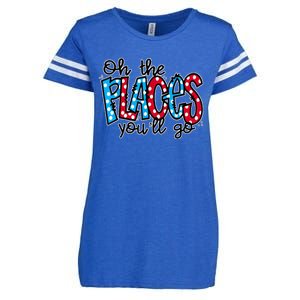 Oh The Places You Will Go Read Educate School Enza Ladies Jersey Football T-Shirt