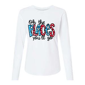 Oh The Places You Will Go Read Educate School Womens Cotton Relaxed Long Sleeve T-Shirt