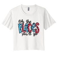 Oh The Places You Will Go Read Educate School Women's Crop Top Tee