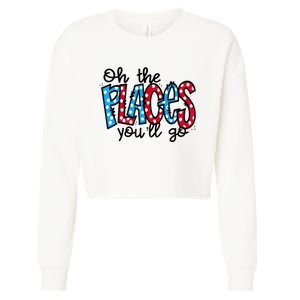 Oh The Places You Will Go Read Educate School Cropped Pullover Crew