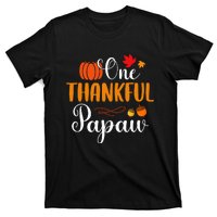 One Thankful Papaw Thankgiving Fall Autumn Pumpkin Dad T-Shirt