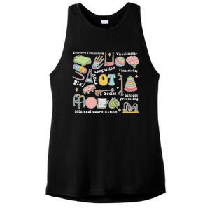 Occupational Therapy Pediatric Therapist OT Month Ladies PosiCharge Tri-Blend Wicking Tank