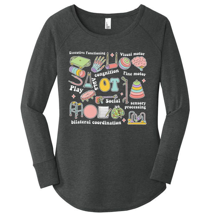 Occupational Therapy Pediatric Therapist OT Month Women's Perfect Tri Tunic Long Sleeve Shirt