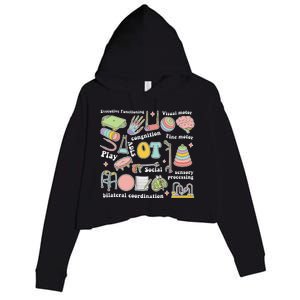 Occupational Therapy Pediatric Therapist OT Month Crop Fleece Hoodie