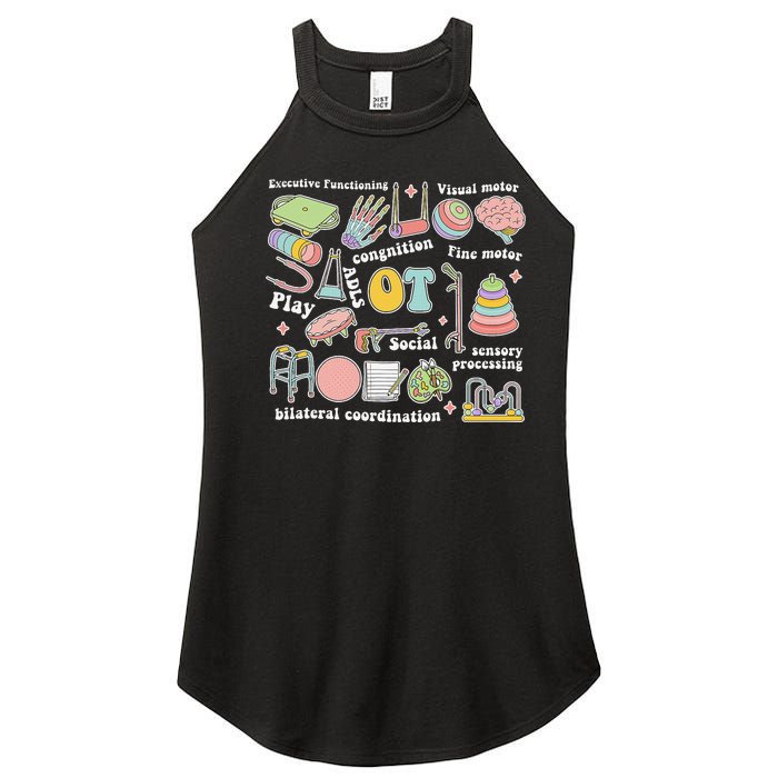 Occupational Therapy Pediatric Therapist OT Month Women's Perfect Tri Rocker Tank