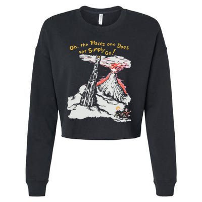 Oh The Places One Does Not Simply Go! Cropped Pullover Crew