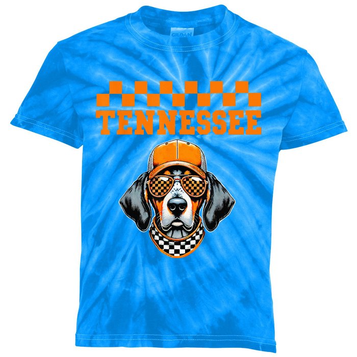 Orange Tennessee Personalized Name Kids Tie-Dye T-Shirt