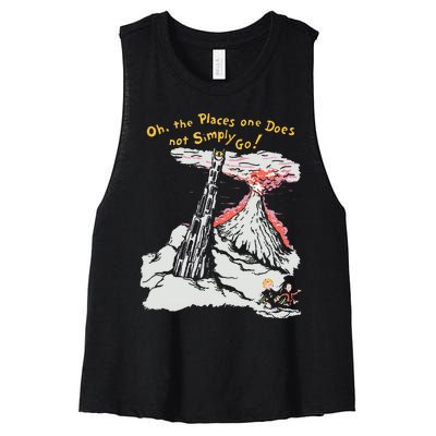 Oh The Places One Does Not Simply Go Women's Racerback Cropped Tank