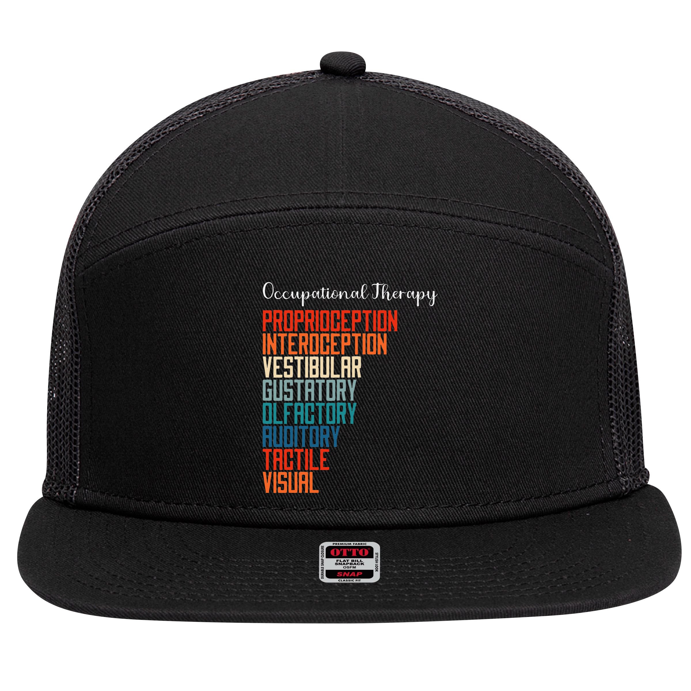 Occupational Therapist Pediatric OT 7 Panel Mesh Trucker Snapback Hat