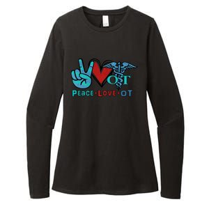 Occupational Therapist Peace Love Ot Therapy Health Care Cute Gift Womens CVC Long Sleeve Shirt