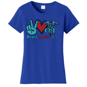 Occupational Therapist Peace Love Ot Therapy Health Care Cute Gift Women's T-Shirt