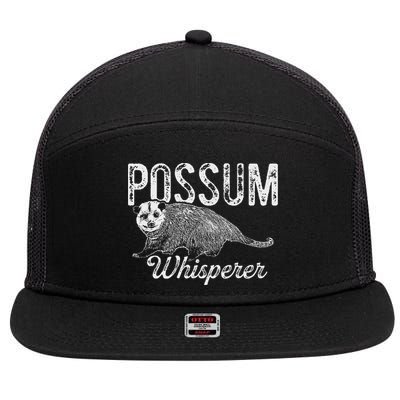 Opossum T Possum Whisperer I Love Possums 7 Panel Mesh Trucker Snapback Hat