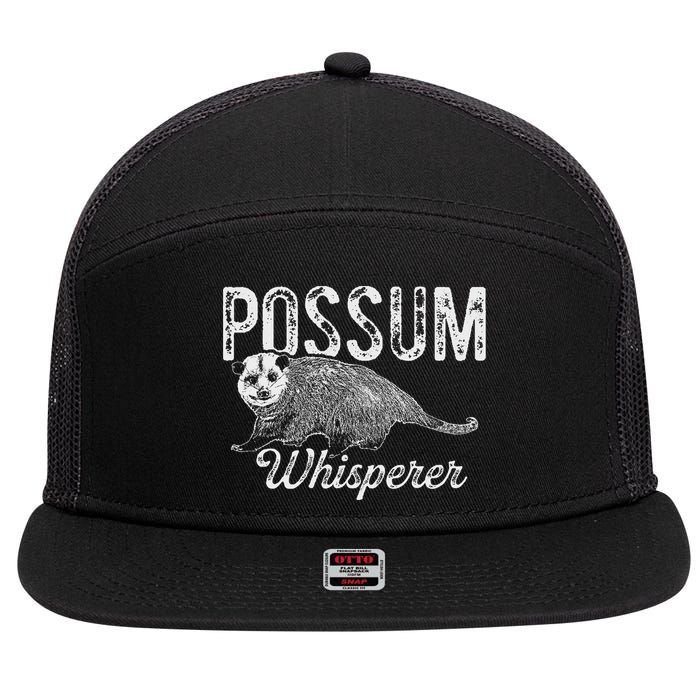 Opossum T Possum Whisperer I Love Possums 7 Panel Mesh Trucker Snapback Hat