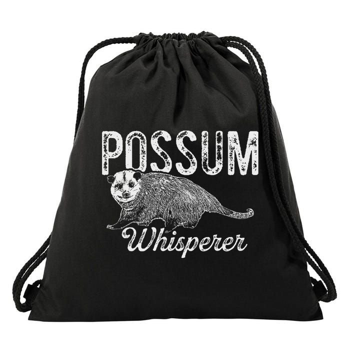 Opossum T Possum Whisperer I Love Possums Drawstring Bag