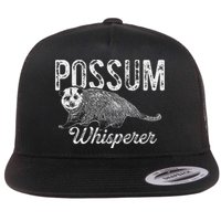 Opossum T Possum Whisperer I Love Possums Flat Bill Trucker Hat
