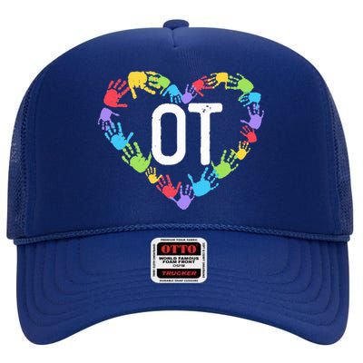 Occupational Therapy Pediatric Therapist Assistant OT Month High Crown Mesh Back Trucker Hat