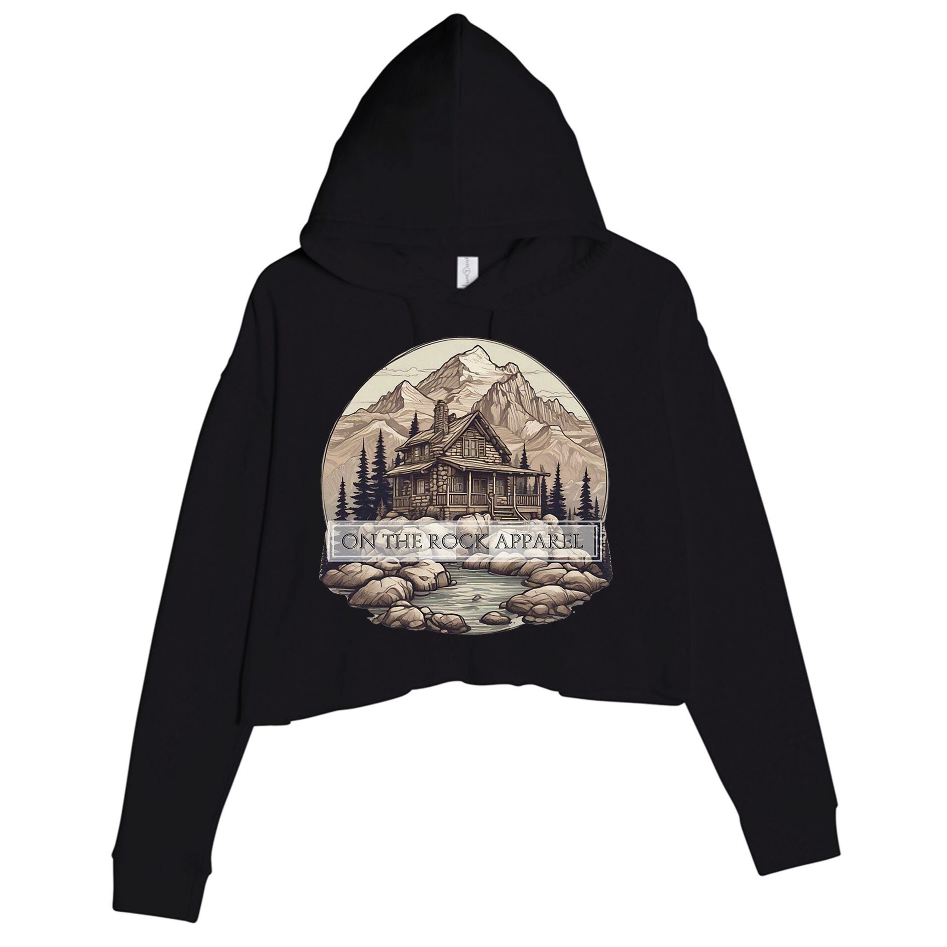 On The R.O.C.K Apparel Country Living Homestead Living Crop Fleece Hoodie