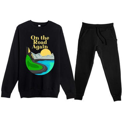 On the road again Family road trip and long drives Premium Crewneck Sweatsuit Set