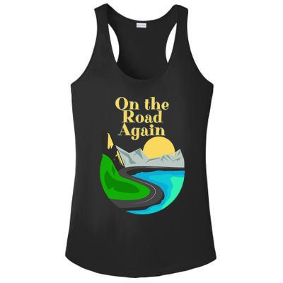 On the road again Family road trip and long drives Ladies PosiCharge Competitor Racerback Tank